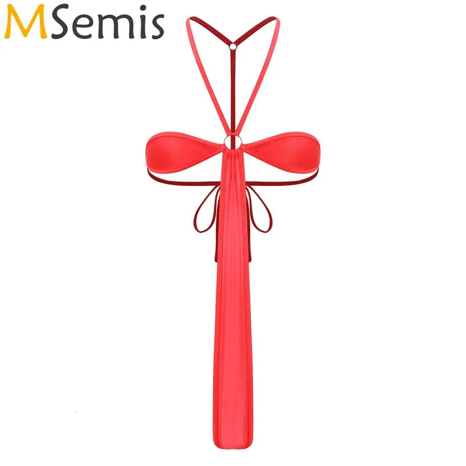 Womens Brazilian Bikini Swimsuit Micro Slingshot One Piece Swimwear Halter Micro Bra O-ring T-back Sheer Mesh Bodysuit UnderwearW251113