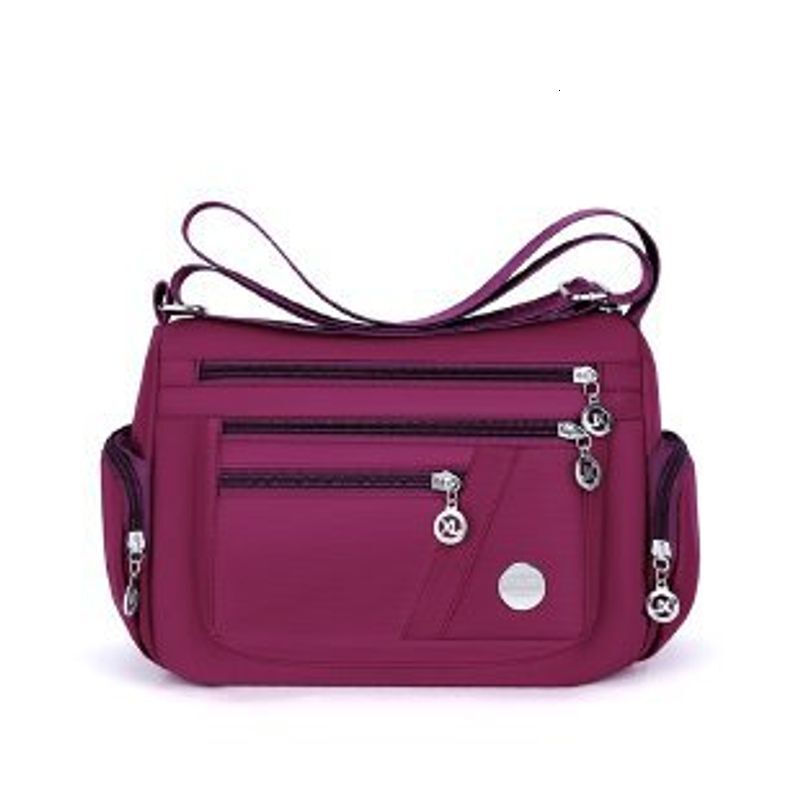 Nylon Waterproof Japanese And Korean Solid Color Shoulder Bag, Large Capacity Casual Storage, Women's Crossbody Bag