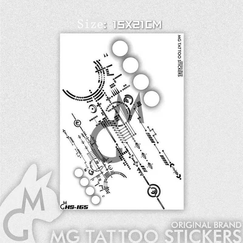 Waterproof temporary tattoo stickers for mens and womens arms cyberpunk circuit boards personalized cool body art fake tattoo decorationXJ25414