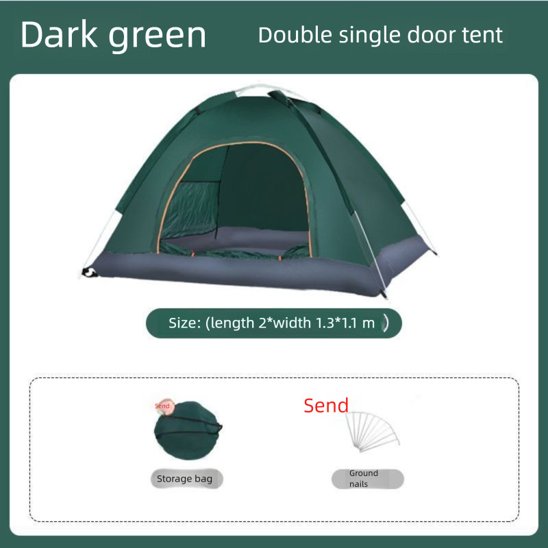 Hand-thrown Tent Outdoor Camping Quick-opening Beach 3-4 Person Sunshade Camping Portable Outdoor Leisure free shipping