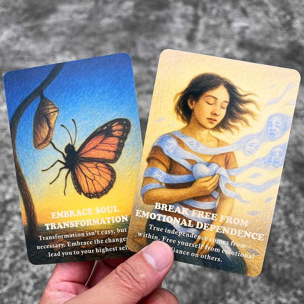 The Threads of Karma Oracle Cards 75 Cards for Soul Work and Release Deck for Closure and Soul Lessons Taro Deck C251114