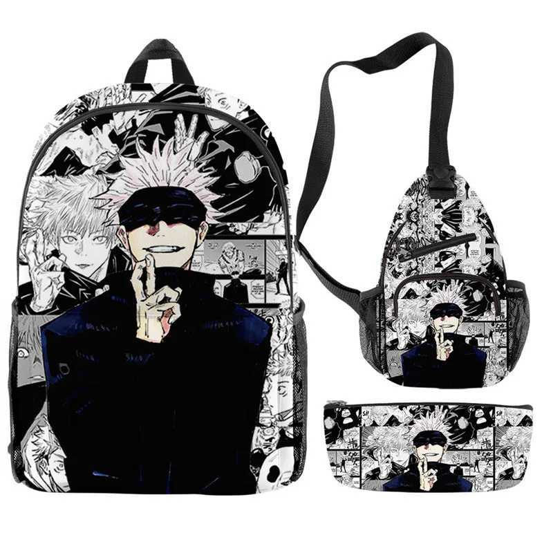 Anime Satoru Gojo School Backpack Laptop Backpack Boys Girls Teens School Bag Travel Bag Mochila Shoulder BagW251113