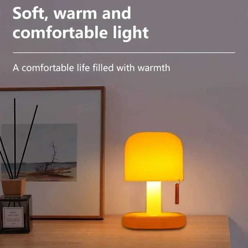 Rechargeable Led Mushroom Night Light Sunset USB Minimalist Desk Bedroom Bar Room Decoration Atmosphere Mood Light M251114