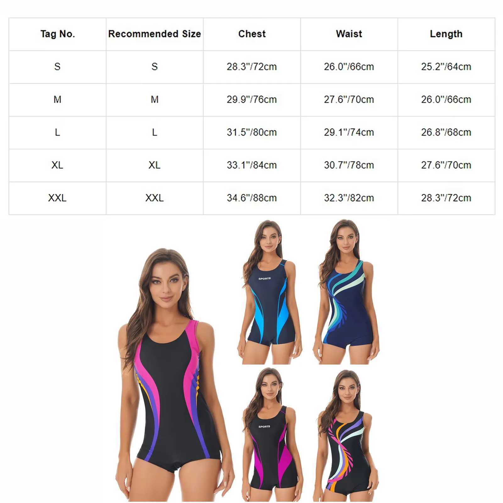 Women One Piece Modest Swimsuit Boyshort Sleeveless Rashguard Swimwear Contrast Athletic Bathing Suit Bodysuit Surf WearW251113