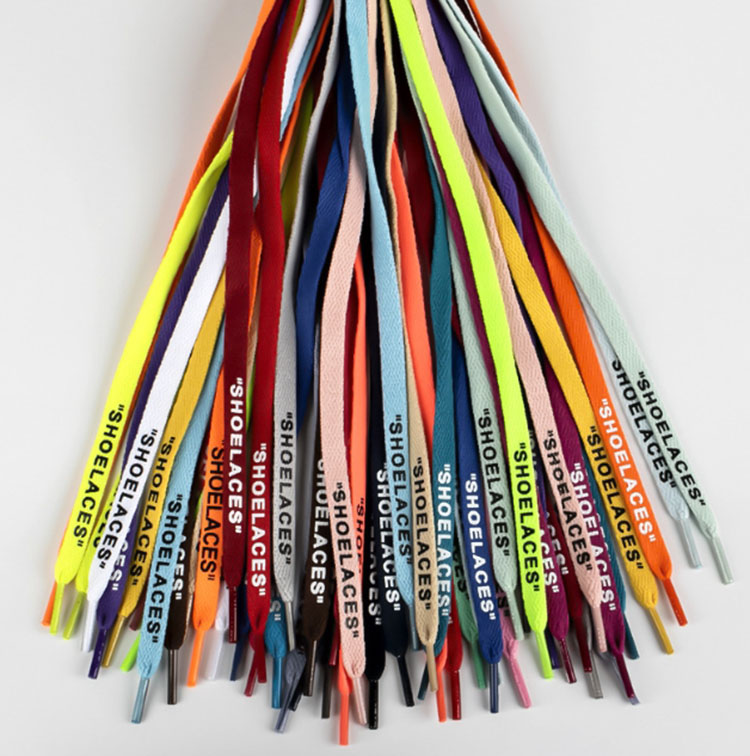 120cm shoelace double side print "SHOELACE" colorfuls letter shoe rope sport shoe accessories