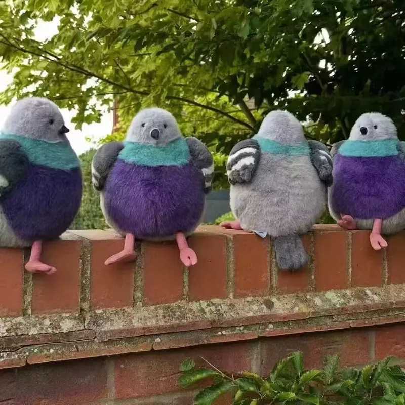 23cm Parrot Fat Pigeon Bird Plush Doll Toy Gift Doll Pet Companion Toy Ornaments Christmas Birthday Girl Gift Y251114