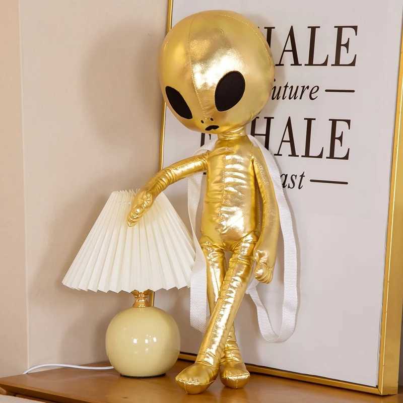 60cm FAshion Alien Backpack PU ET ExtraterrESTrial Soft Stuffed Plush Doll Plush Animal Toy Creative Gift W251113