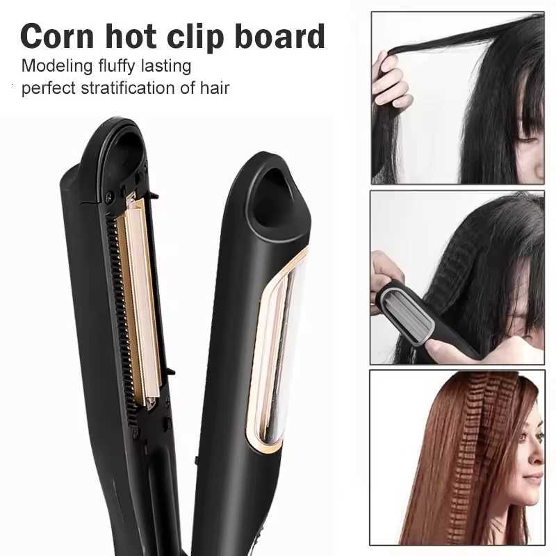 Auto-Corrugated Wave Curler Ceramic Flat Iron with LED Temperature Display PTC Heater Electric Power Source Household UseT251114