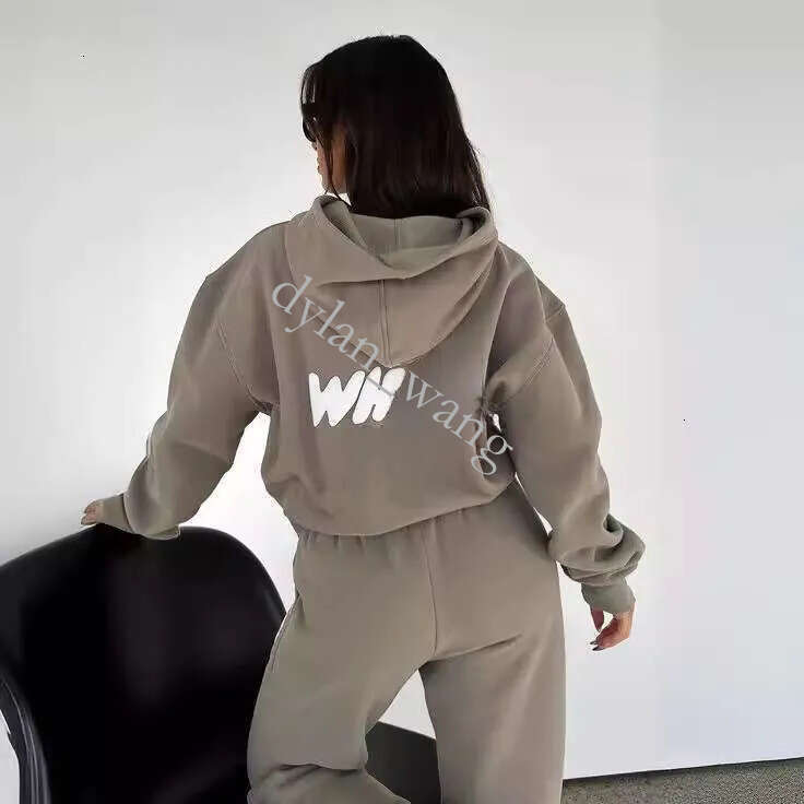 White Foxliness Tracksuit Designer Women Tracksuits Two Pieces Sets Sweatsuit Autumn Female Hoodies Hoody Pants With Sweatshirt Ladies Loosejumpers Woman E86 f1