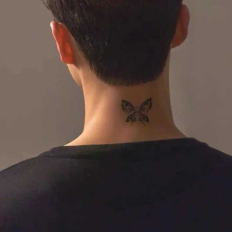 1/2/5/10 pieces of durable butterfly fake tattoos womens neck art tattoos stickers herbal temporary tattoos waterproof tattoosXJ25414