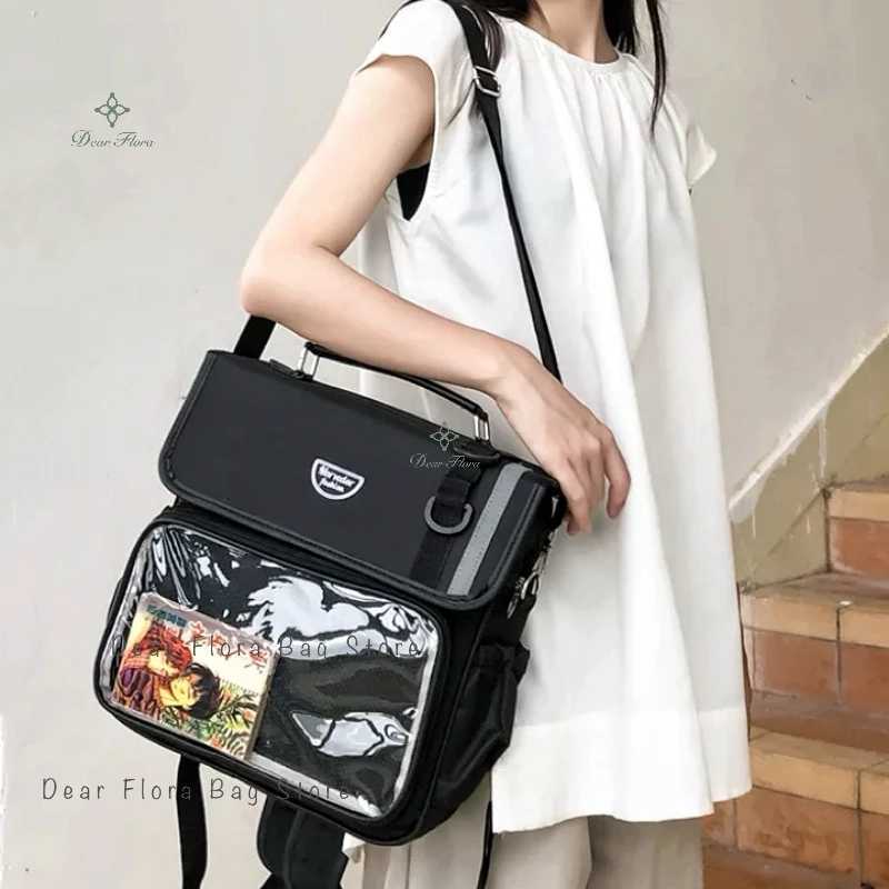 Womens Fashion Ita Backpacks Cute Girl Transparent Large Capacity Crossbody Bag Kawaii Students Individuality DIY Shoulder BagsW251113