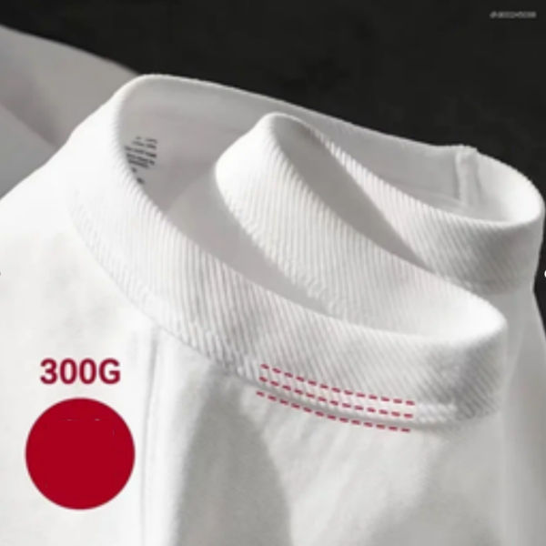 Men's T Shirts 300gsm Heavy Weight Cotton T-shirt Multicolor Short-sleeved For Men Women Pure White Blank Shirt Ins Wholesale