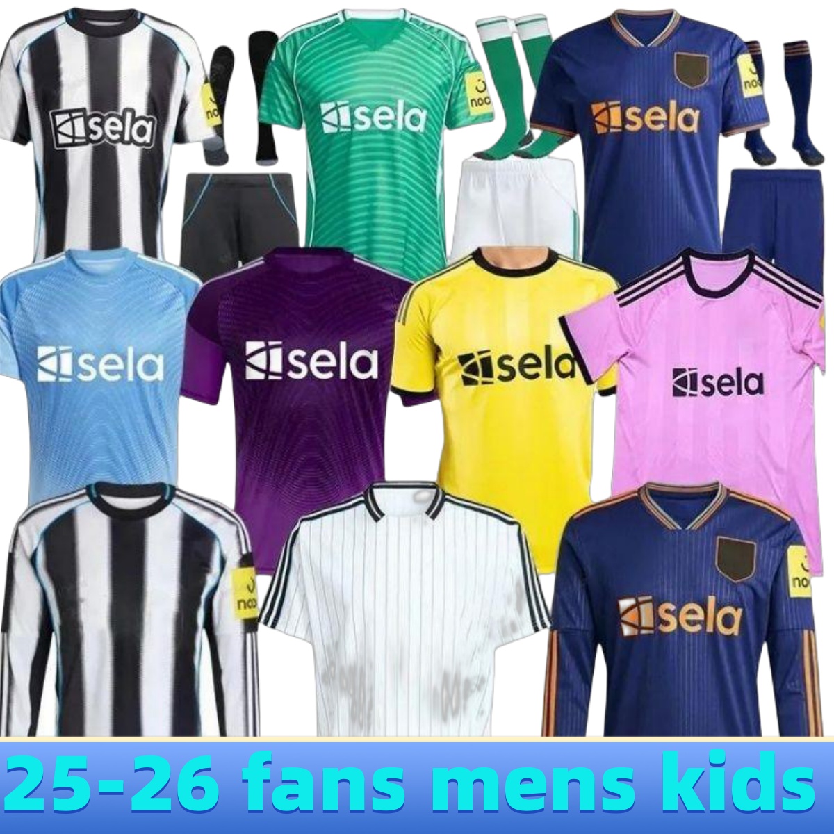 25 26 TONALI NEW castle Football Shirt BLACK Kids ELANGA 9 2025 BARNES BRUNO G. Gordon ISAK Football Shirt Home Away Botman fans Woltemade TRAINING PRE MATCH
