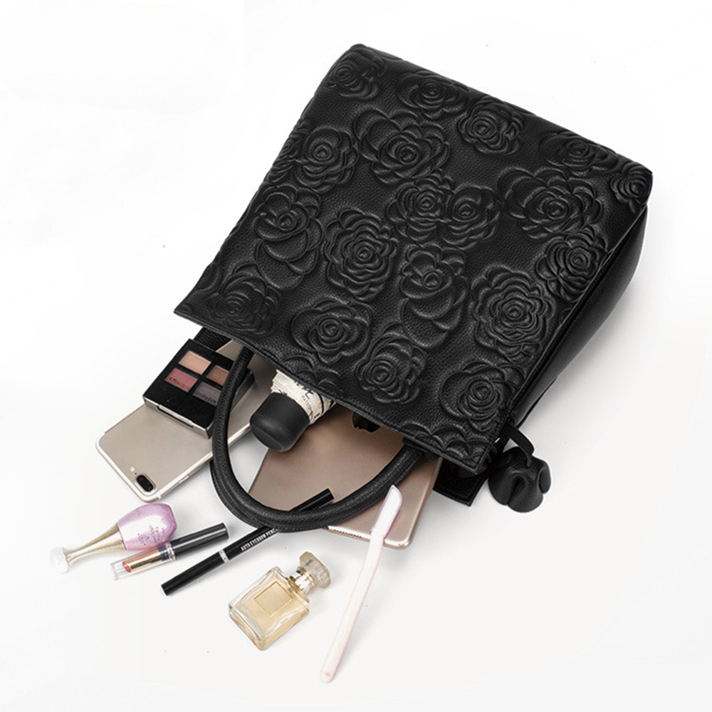 Luxury Bags Designer Bags Women's Fashion Camellia Handbag - Large Capacity Retro Business Shoulder Bag Sophisticated Camellia Embroidered Purse: