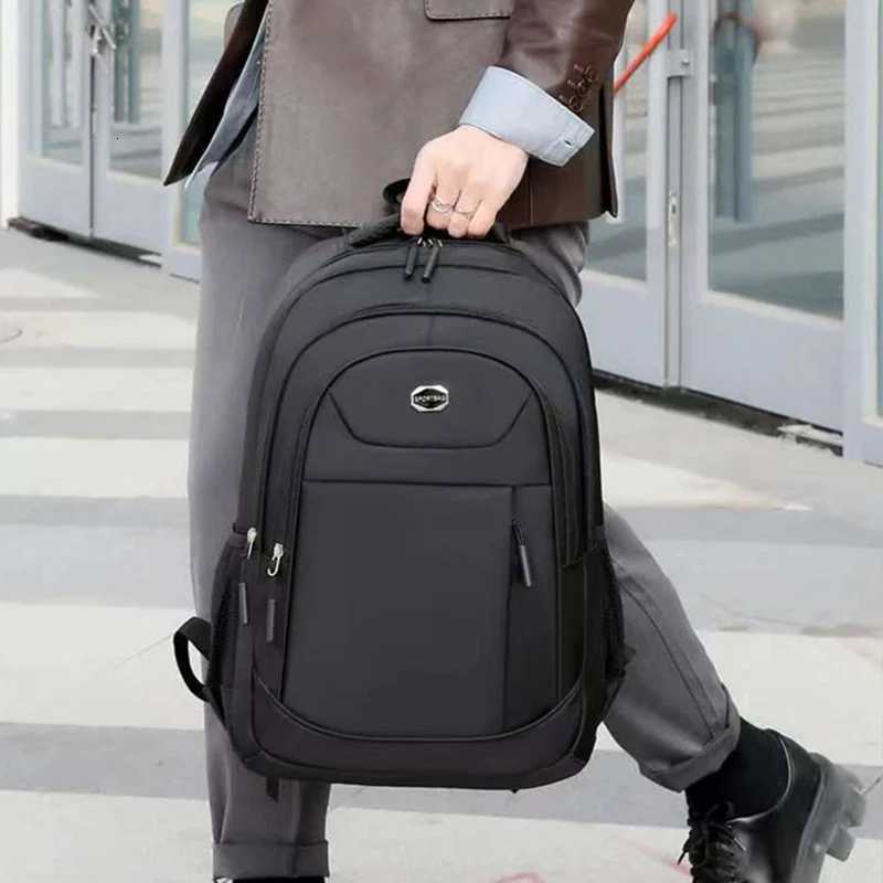 Mens double shoulder bag computer backpack travel business trip commuting tourism schoolbag student backpackW251113
