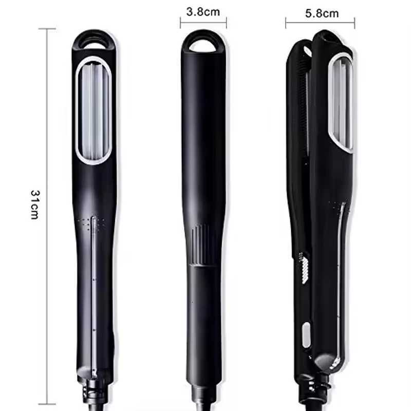 Multi-ceramic portable smart styling hair straightener curling two-in-one quick heating salon household toolT251114