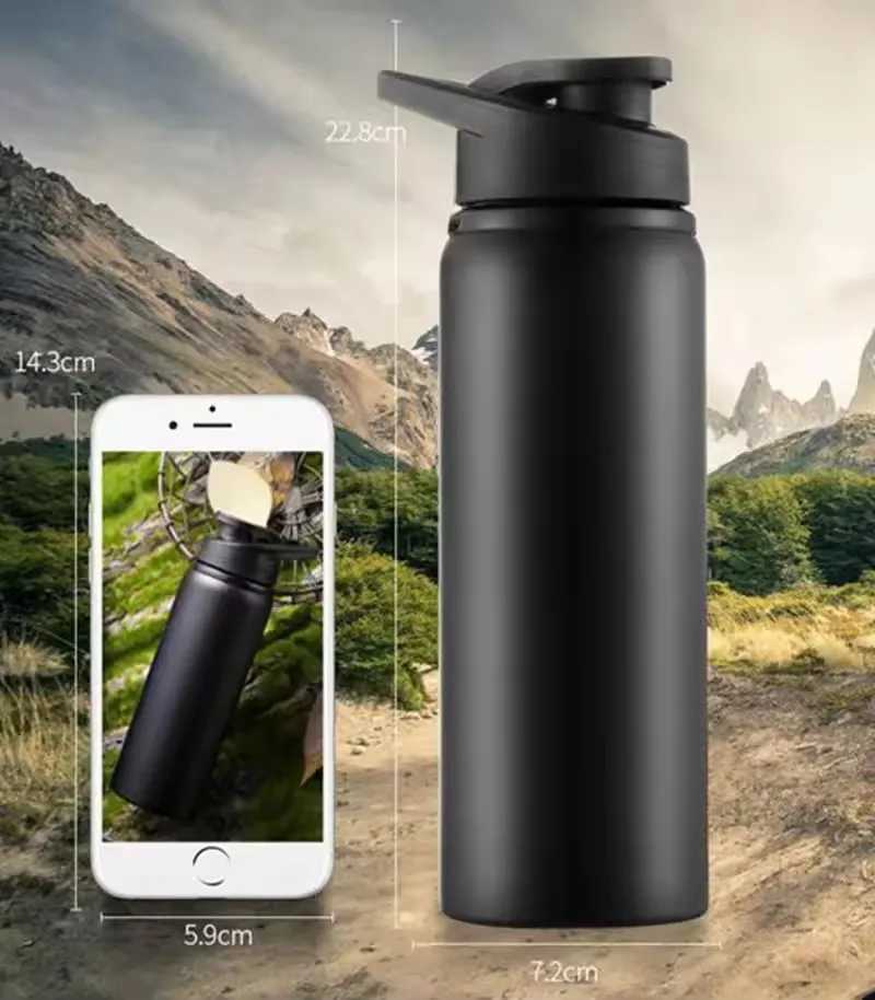 Portable Stainless Steel Water Bottle Bicycle Riding Drinking Water Bottle Outdoor Sport Travel Mug Metal Stainless Steel Bottle C251114