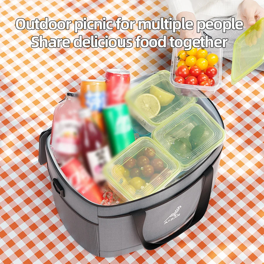 30L large capacity insulated bag cooler bag refrigerator lunch bag long-lasting cold storage convenient foldable outdoor pic 250407