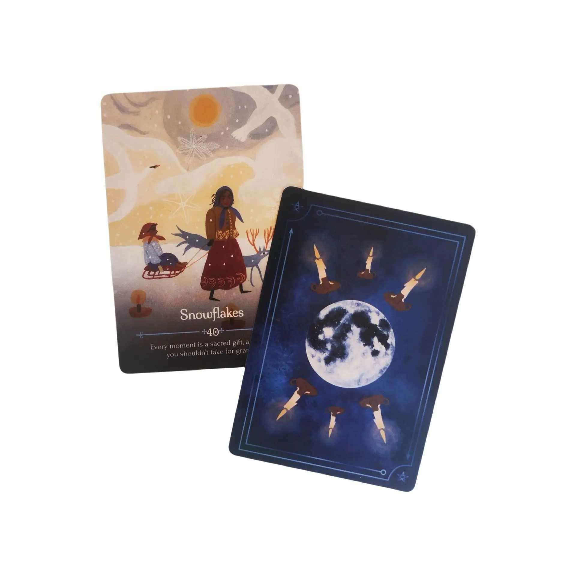 Seasons of The Witch Imbolc Oracle Cards 44pcs Spiritual Guidance Mystical Divination Tarot Cards Family Party Board Game C251114