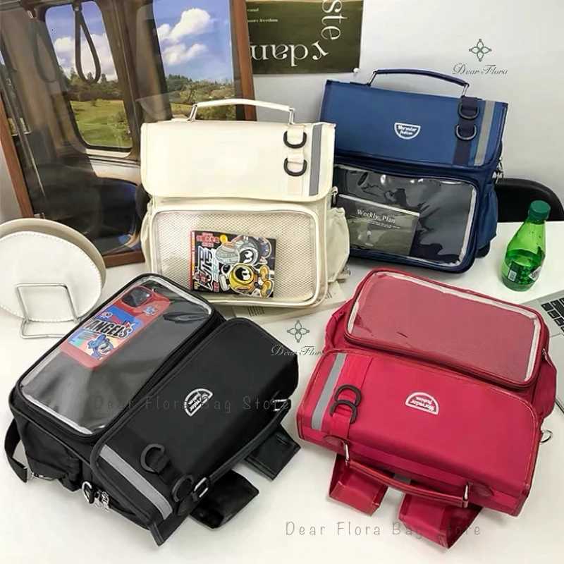 Womens Fashion Ita Backpacks Cute Girl Transparent Large Capacity Crossbody Bag Kawaii Students Individuality DIY Shoulder BagsW251113