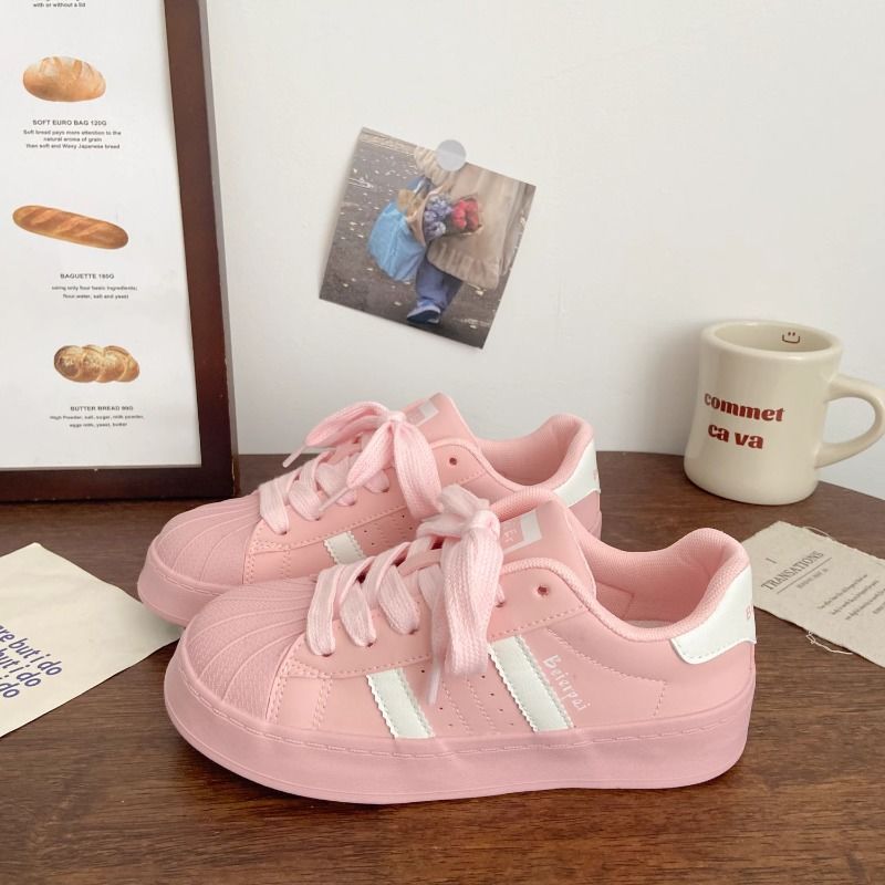 designer casual shoes 2025 Warm yellow thick-soled canvas shoes for women shell head autumn style ins niche Korean version all-match low-top sports sh