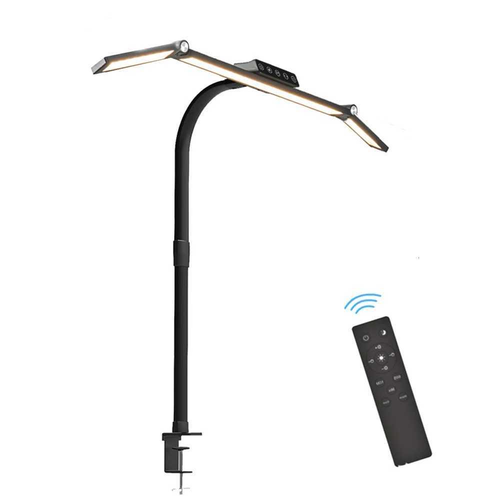 3 Heads Desk Lamp with Big Clamp 24W Remote Control Dimmable Architect LED Table Lamp for office 5 color temperature for student M251114