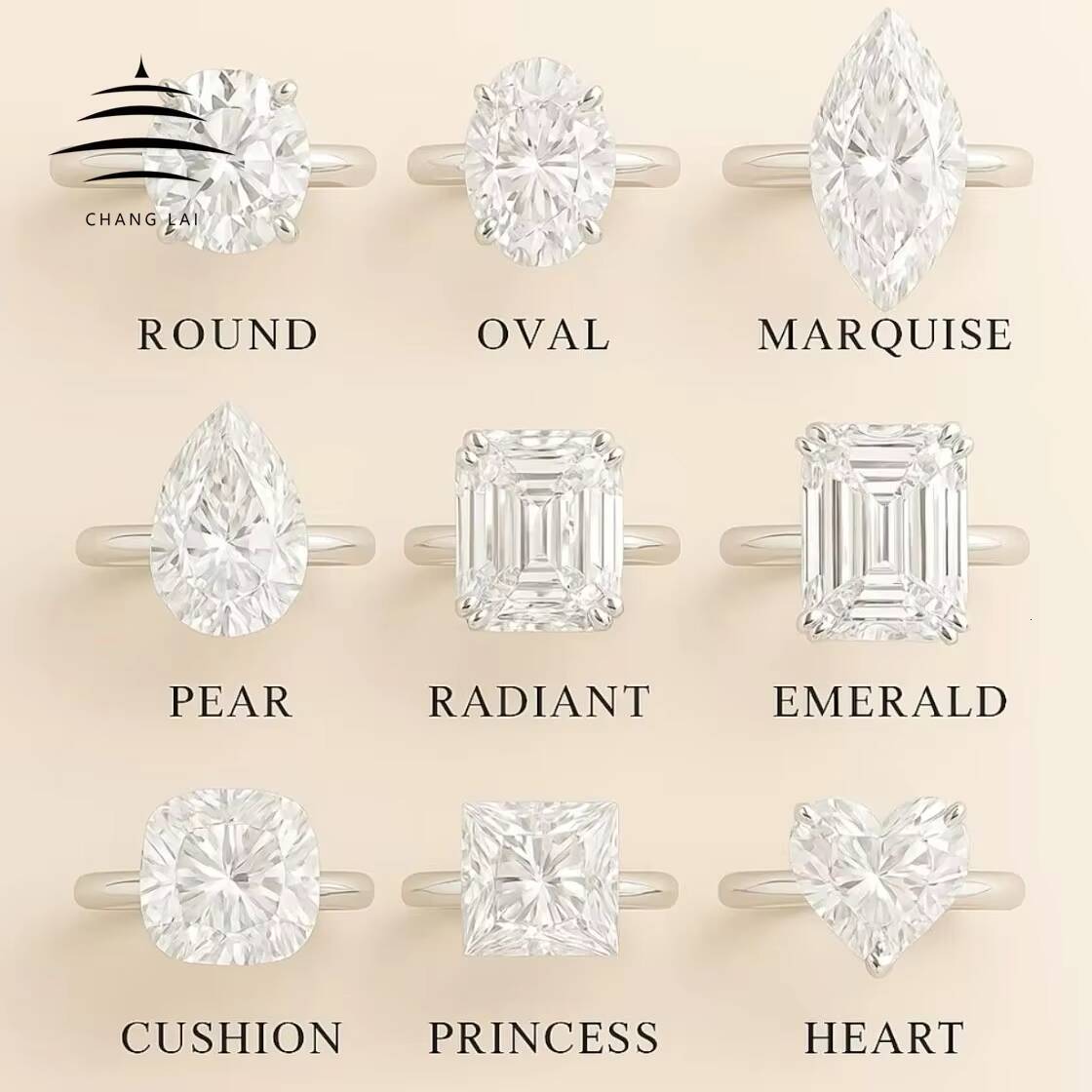 CHANG LAI Minimalist IGI Certified Wedding Engagement Ring 18k 14k Gold Round Brilliant Cut Lab Grown Diamond Rings for Women