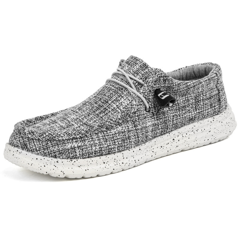 Men Casual Shoes Slip on Canvas Loafers Comfortable Walking Flats for Man Dude Non Slip Soft Moccasins Sneakers Summer 250106