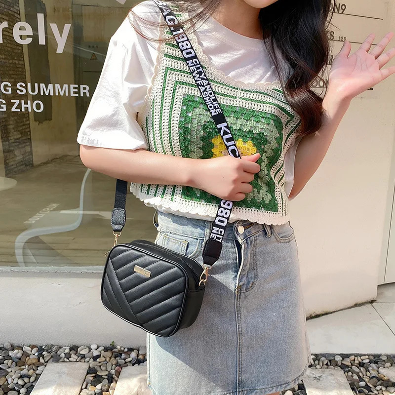 Shell Crossbody Bag for Women Fashion Small PU Leather Shoulder Bags Quilted Female Zipper Purse and Handbags 251114