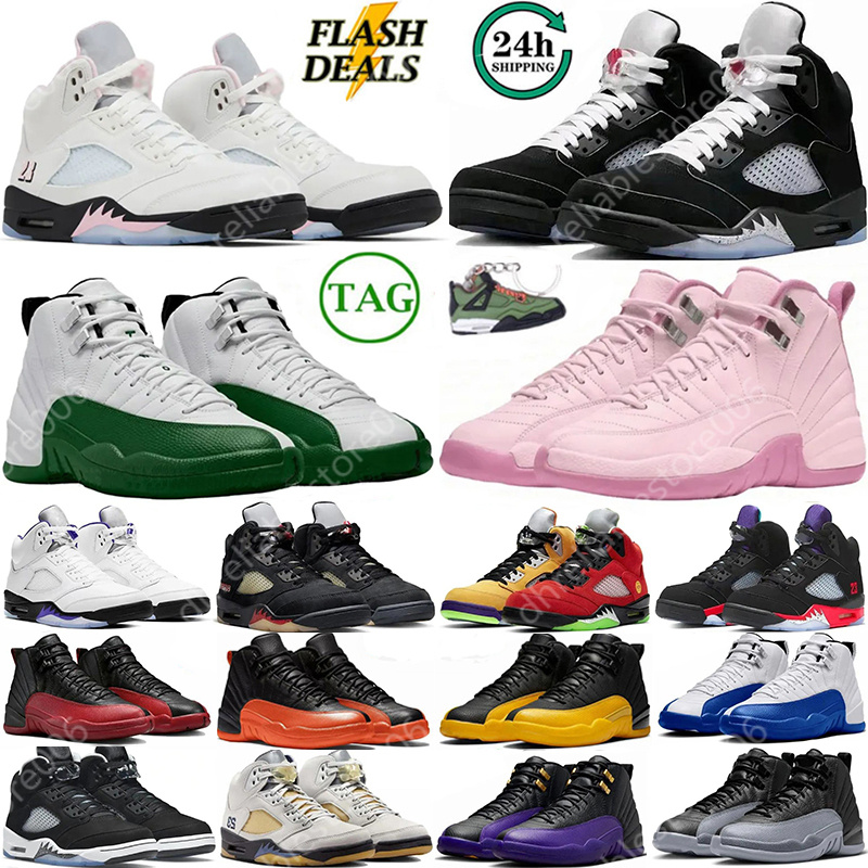 5s 12s Designer Shoes Flue Game men women Sail Soft Pearl Pink Wolf Grey Oreo Green University Blue Black Metallic mens trainers Hiking sports outdoor sneakers