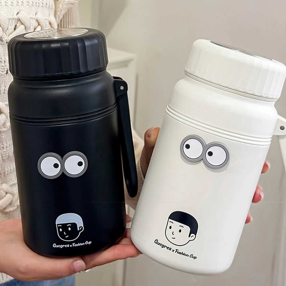 One Liter Large Capacity Water Cup Portable Outdoor Kettle Stainless Steel Rope Design For Home Office Travel Fitness C251114