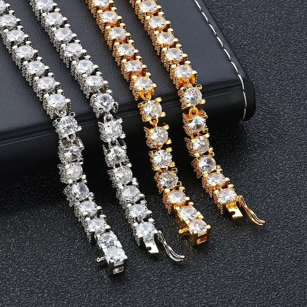 6mm Tennis Bracelet with CZ Hiphop Diamond Tennis Chain for Men Women Zirconia Bracelets Gift Wholesale Price Jewelry