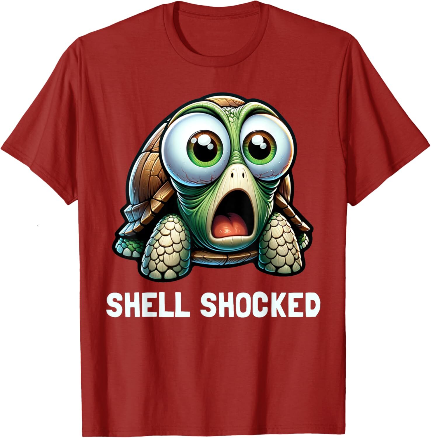 T shirt for Mens Funny Turtle Pun Shell Shocked Turtle Lover Graphic Graphic Tee Casual Tops Clothes Short sleeve