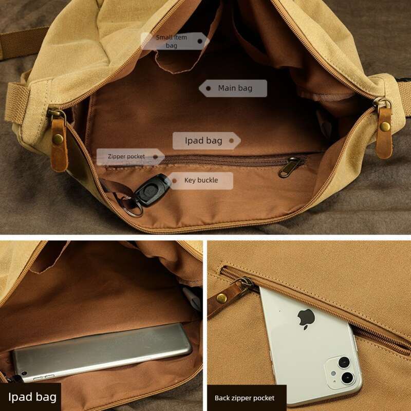 Luxury Bags Designer Large Capacity Shoulder Bags Lightweight Canvas New Casual Tote Simple Cross Body Bag in Solid Color