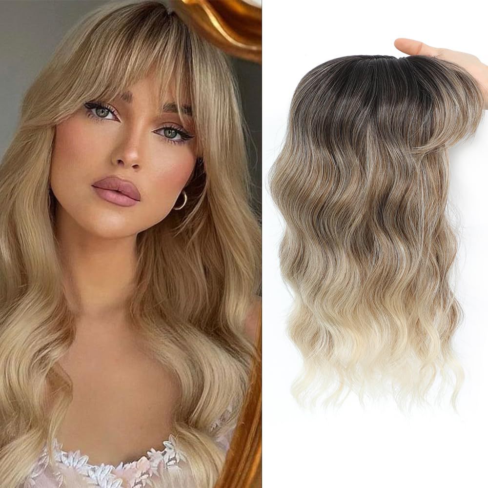 Cross-border French-style air bangs wig for women Summer coverage for gray hair Top hair replacement Invisible realistic hairpiece