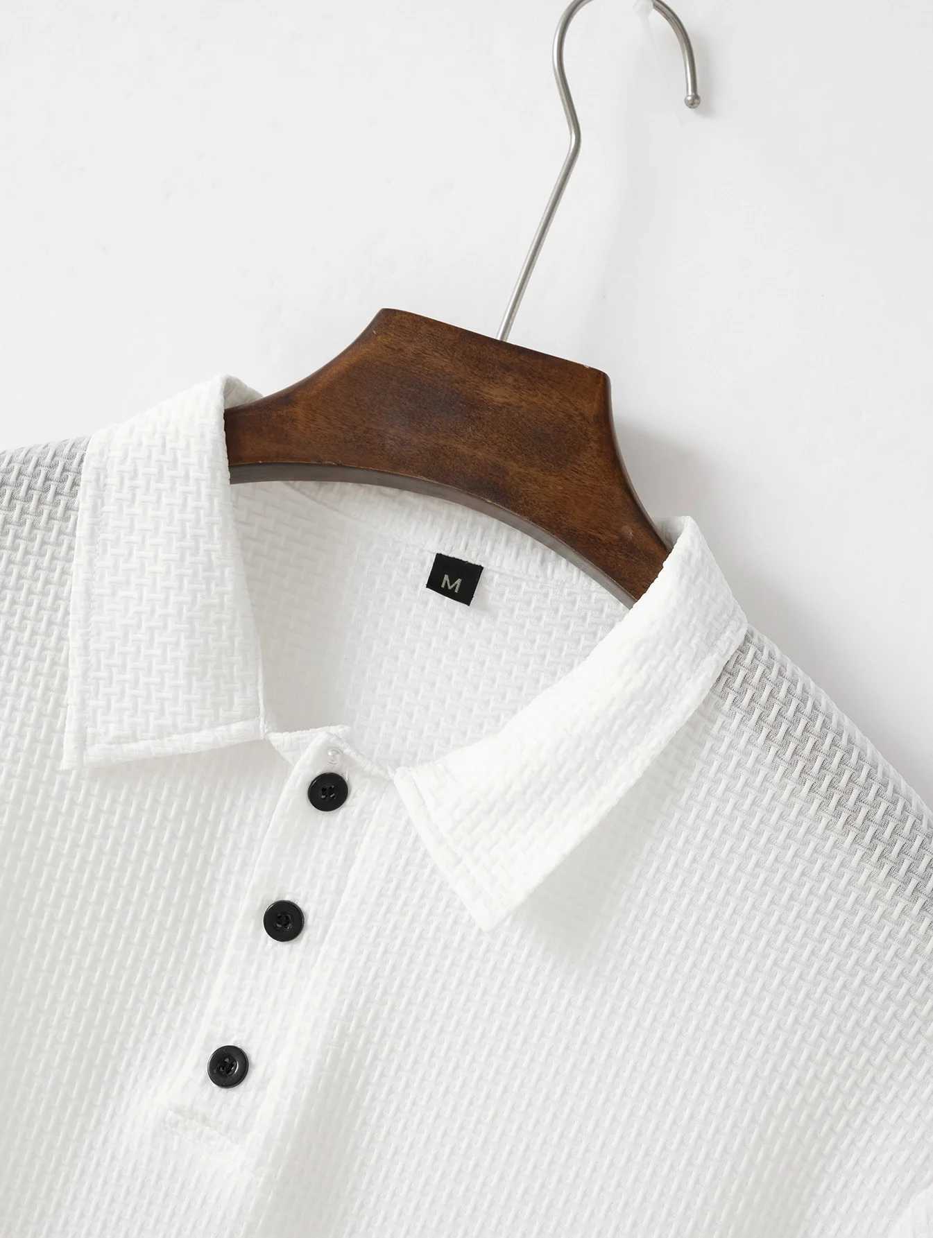 Mens high-end ice silk slightly elastic polo shirt summer new trend T-shirt breathable lapel mens business short sleeved luxury W250414