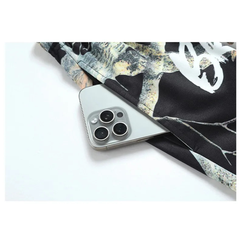 Straight Black Camouflage Jeans Street Trend Fashion Slim Y2k Casual Pants Mens Commodity Retro Clothing Jogger 250414