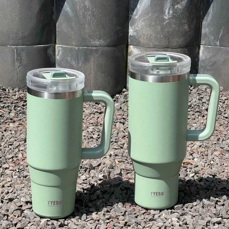 304 Stainless Steel Insulated Cup Large Capacity Coffee Cups Water Bottle with Handle Sport Travel Hiking Portable Drinkware C251114