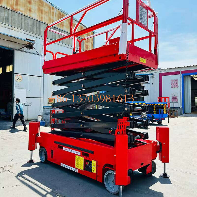 Cost-Effective 10m 14m Portable Crawler Scissor Lift Hydraulic Outriggers Reliable Aerial Platform