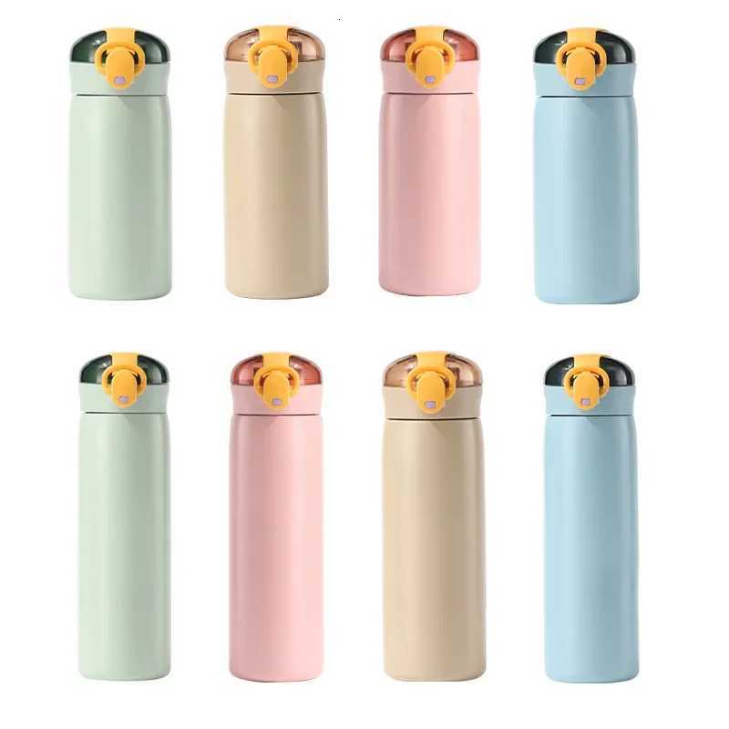 Portable Kids Thermos Mug With Straw Stainless Steel Cartoon Vacuum Flasks Children Cute Thermal Water Bottle Tumbler Thermocup C251114