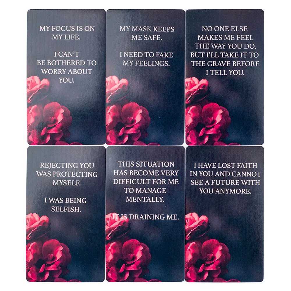 Dark Confession Oracle Cards Twin Flame Oracle Cards Love KeywordsMessages Deck Dark Shadow 50Pcs Cards C251114