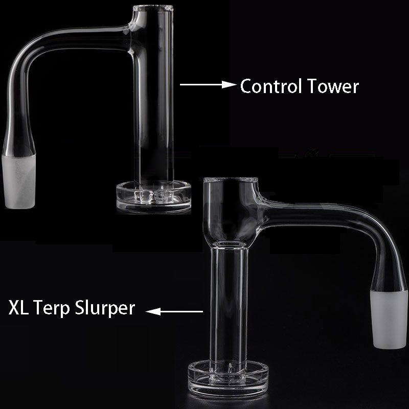 Beracky Handmade Quartz Banger 10mm 14mm 45/90 Degrees Fully Weld Beveled Edge Terp Slurpers Control Tower Quartz Banger Nails
