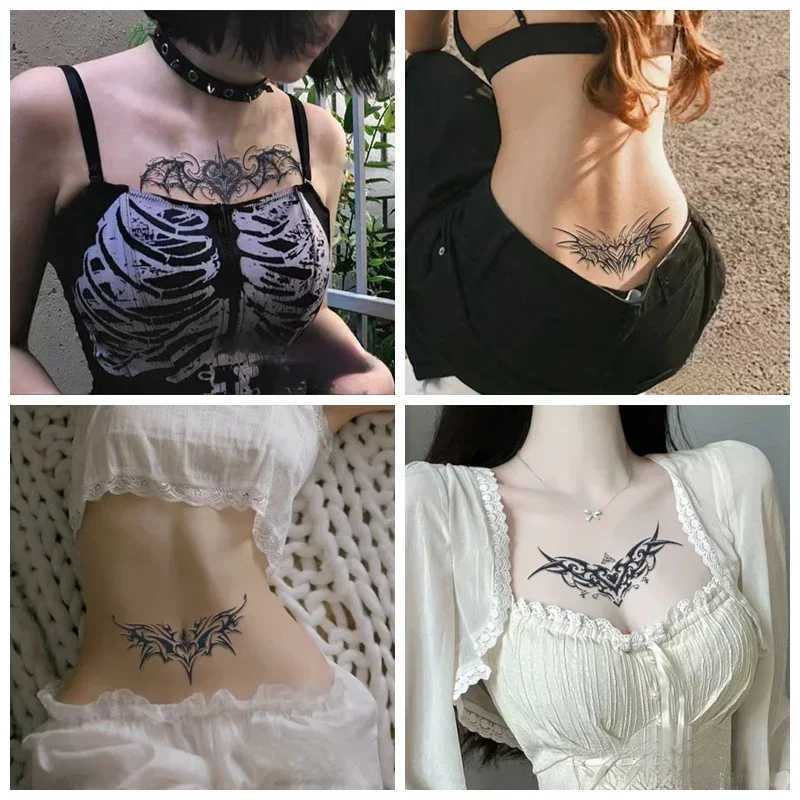 Sexy waist chest succubus temporary tattoo sticker waterproof long-lasting abdominal scar fake tattoo art temporary tattooXJ25414
