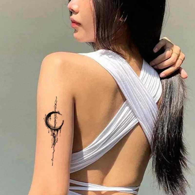 Herbal Cream Moon Line Temporary Tattoo Female Arm Sexy Waterproof Tattoo Stickers Art Durable Cover Scar Fake TattooXJ25414