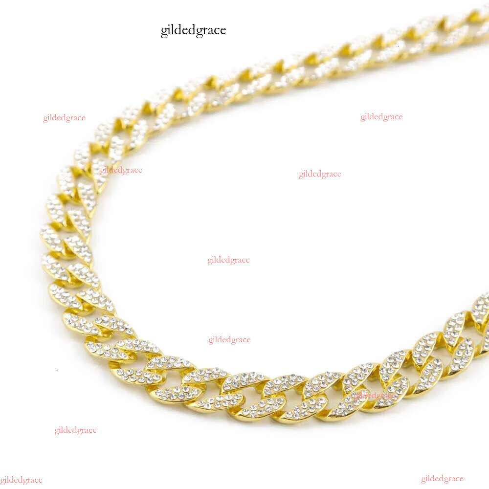 designer chain necklace hip hop jewelry wide 2rows k chains vvs moissanite white gold plated sterg sier cuban bracelets N30