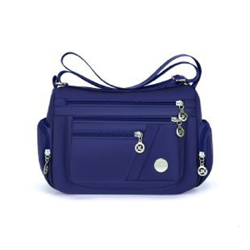 Nylon Waterproof Japanese And Korean Solid Color Shoulder Bag, Large Capacity Casual Storage, Women's Crossbody Bag