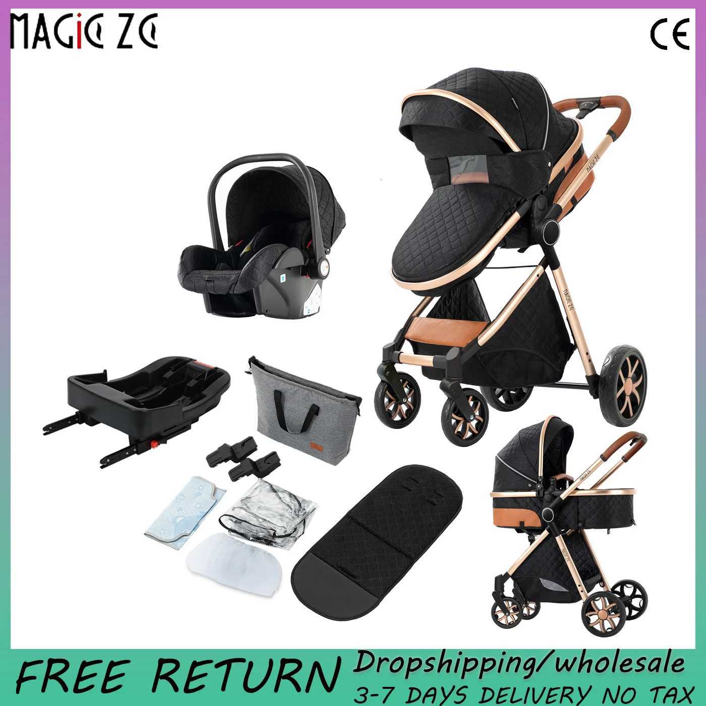 3 in 1 baby stroller free shipping Baby carriage reversible stroller baby pram Newborn Infant lightweight folding strollerT251114