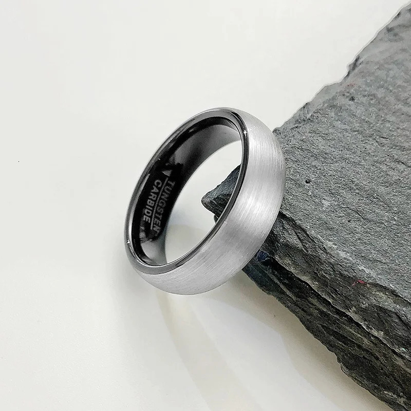 Vnox Basic 6mm Men Wedding Tungsten Carbide Ring Matte Finished Minimalist Finger Bands JewelryComfort Fit US Size 251113