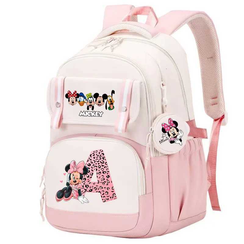 Minnie Mouse Backpack Student Boy Girl Schoolbag Kid Teenager Cartoon Bookbag Daypack Travel Commute Knapsack With Coin PurseW251113