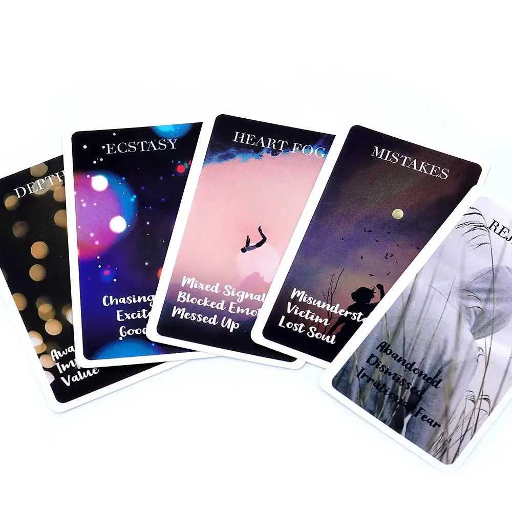 Hearts Hidden Secrets Oracle Cards Deck Situations Cards Glossy Twin Flame Deck Feelings Messages Deck Tarot Cards Board Game C251114